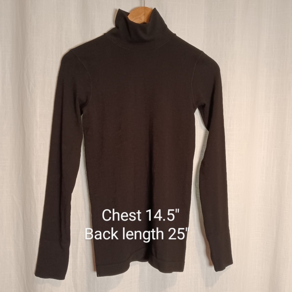 Athleta Wool Blend Sweater Women's Black Mock Neck/Turtleneck Size XS - Picture 11 of 12